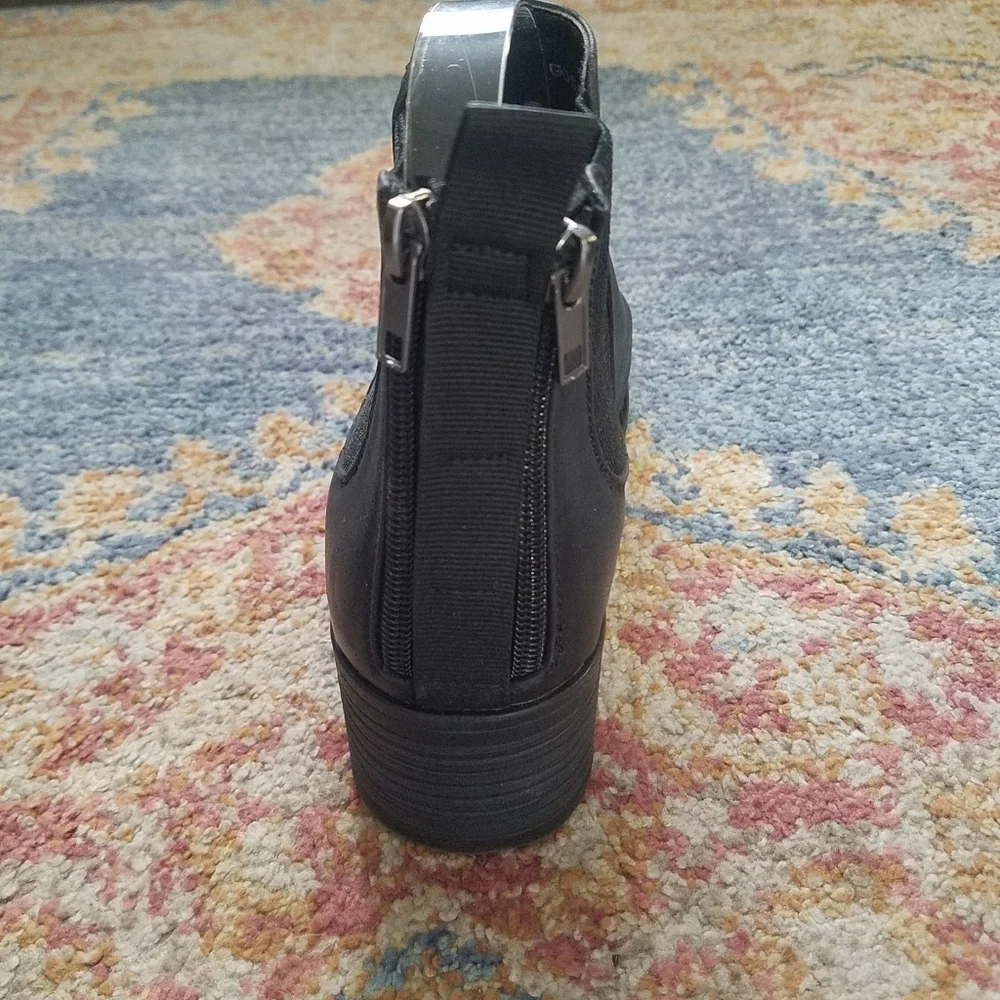Pierre Dumas double zip back black booties boots size 9 - Picture 5 of 13